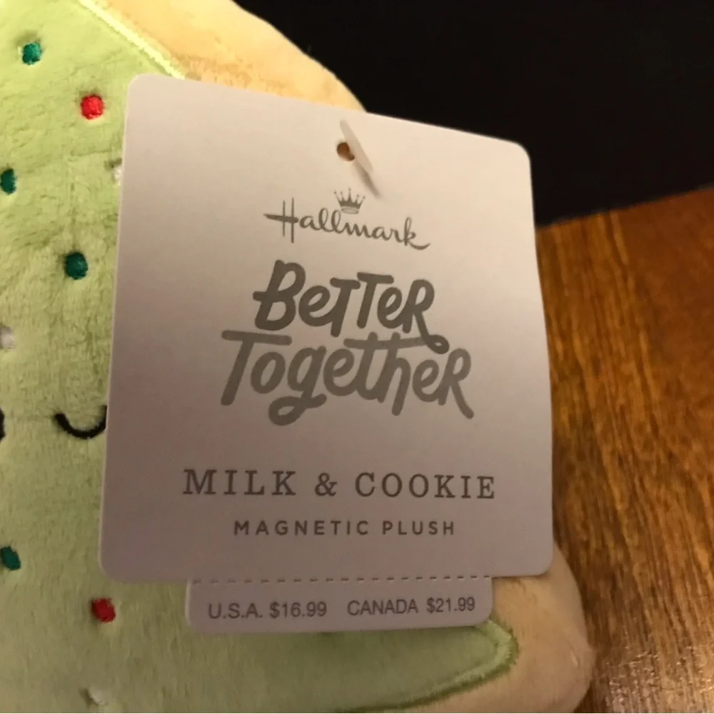 Hallmark Better Together Milk & Cookie Magnetic Plush.